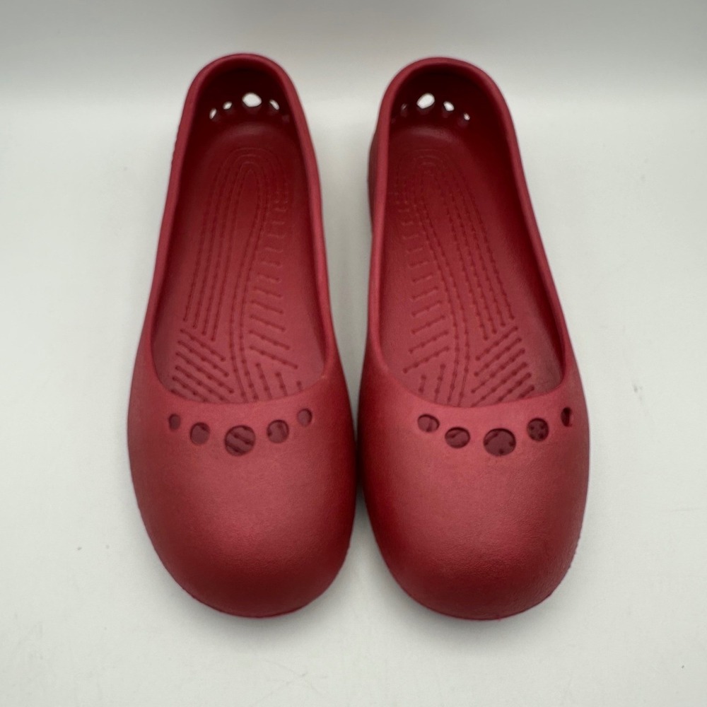 Crocs Prima Women's Size 9 Slip On Ballet Flats Red Comfortable Casual Shoes - Picture 2 of 7
